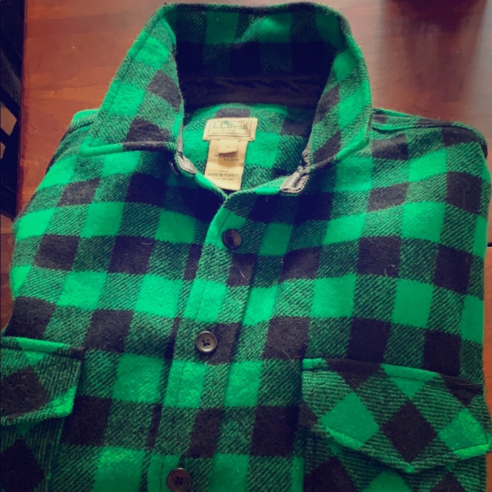 LL Bean wool men’s Maine Guide shirt jac.